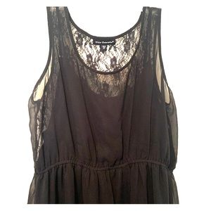 Black High-Low Lace Dress that flows like the wind